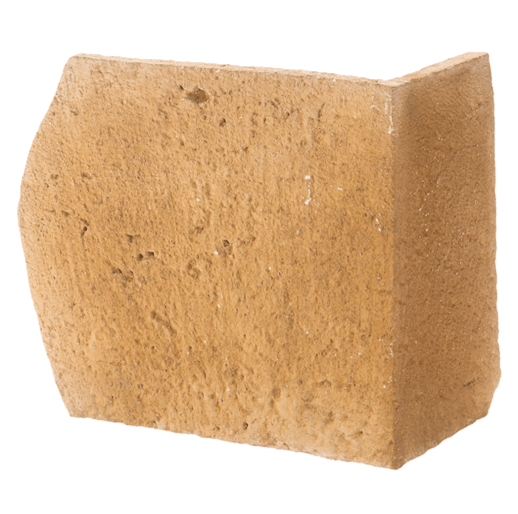 Angle MANOIR Sienne H33 en ton terre de sienne, chaîne d’angle Orsol pour façade, vendu chez Orpa Matériaux.