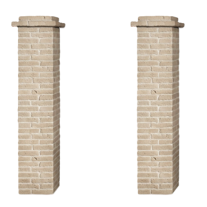 Kit piliers en brique naturel ORSOL pour clôture et portail, vendu chez Orpa Matériaux