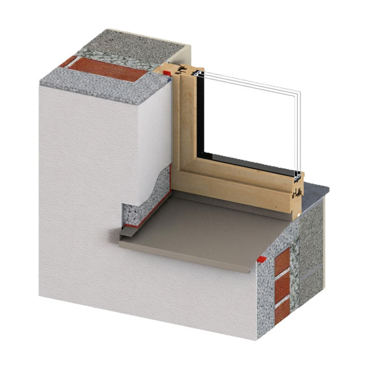 Appui de fenêtre en aluminium Alutechnique pour façade