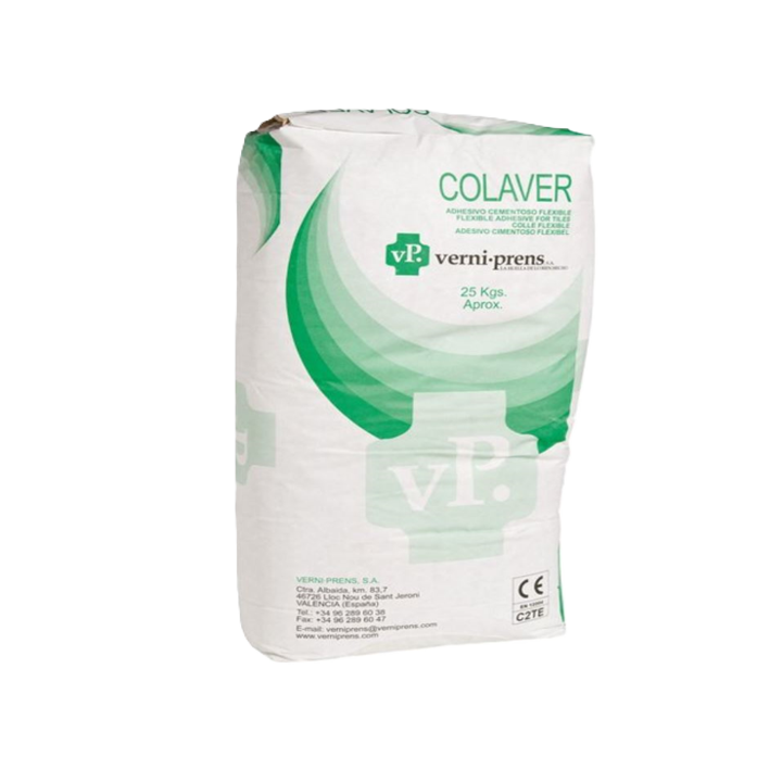 Mortiers Parements Muraux Verniprens – sac de mortier-colle Colaver pour la pose de parements en pierre et brique.